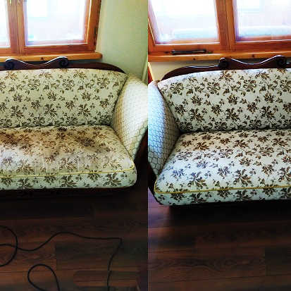 Чистка дивана До і Після